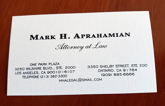 Law Office of Mark H. Aprahamian 2