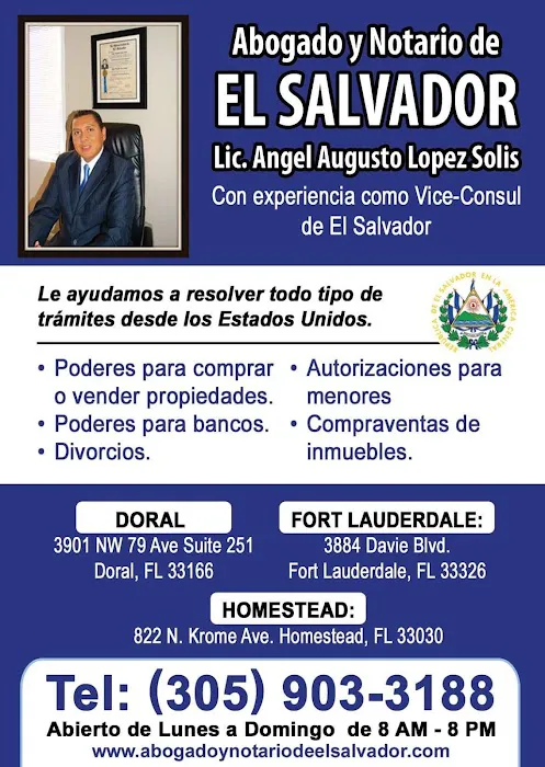 Abogados y Notarios Salvadoreños en Fort Lauderdale, Florida 3