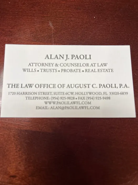 August C Paoli PA Law Office 2