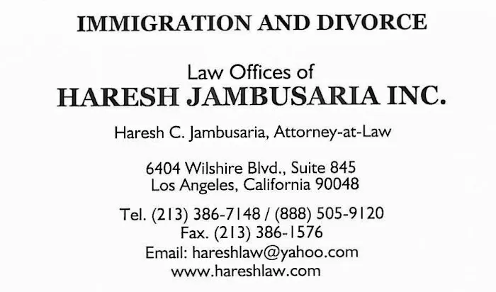 Law Offices of Haresh Jambusaria Inc 0