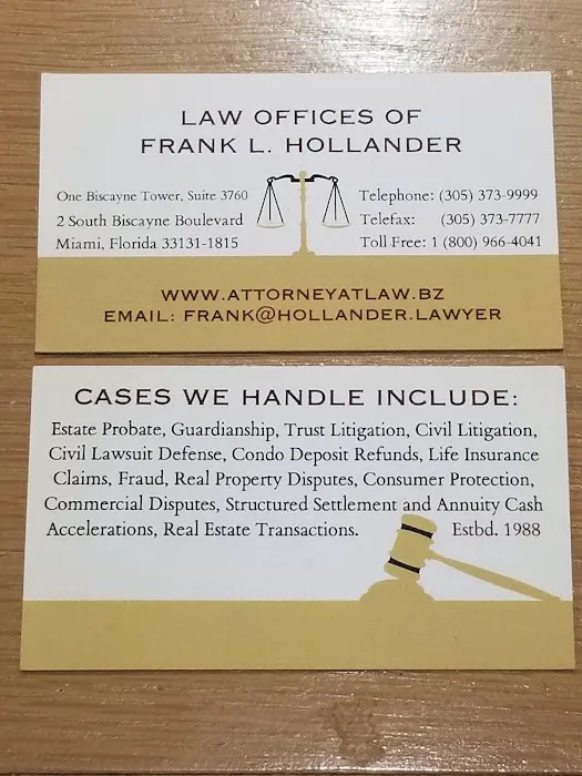 Law Offices of Frank L. Hollander 3