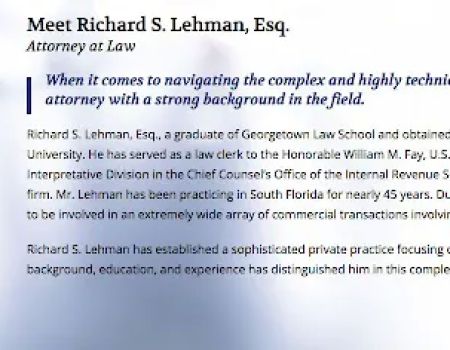 Lehman Tax Law