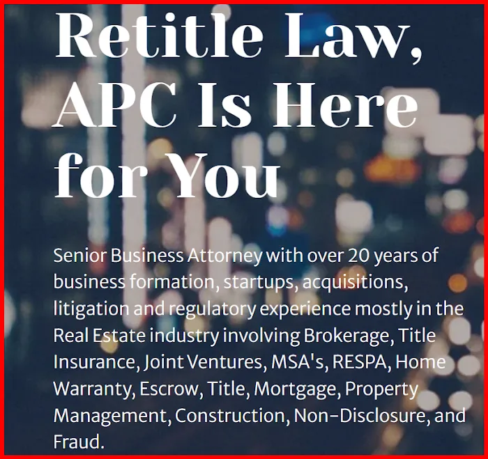 RETitleLaw, APC 2