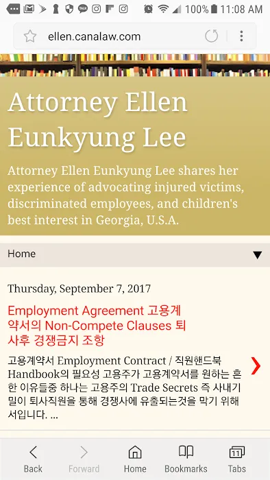 Cana Law, LLC Ellen Lee, Esq. (가나법률사무소 이은경변호사) 8