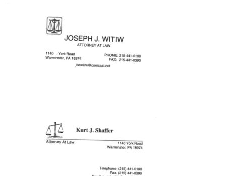 Joseph J. Witiw & Kurt J. Shaffer