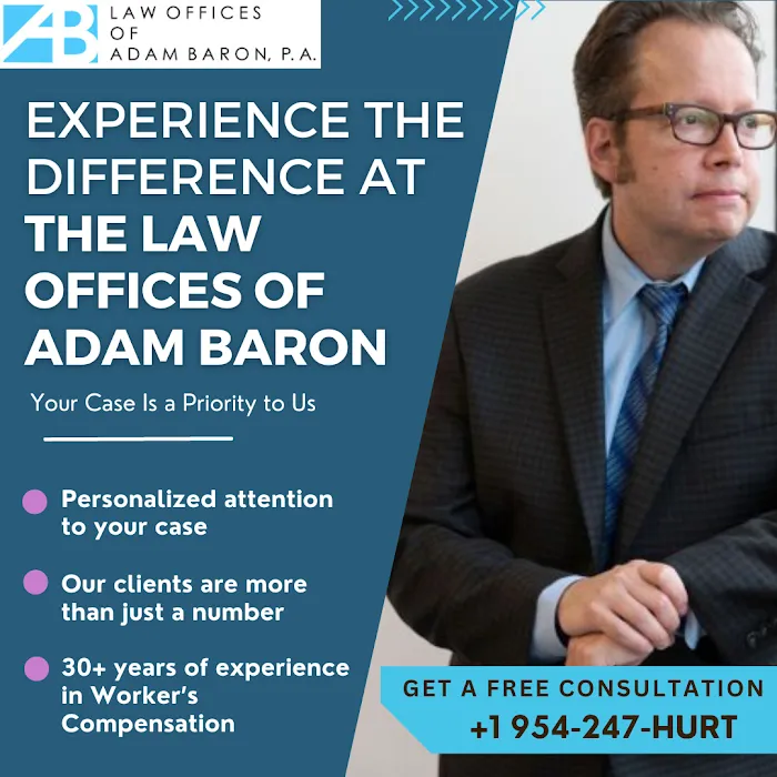 Workers Injury Compensation Lawyer Adam Baron P.A. 8