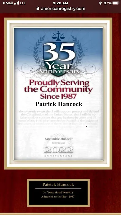 Law Offices of Patrick L. Hancock - Criminal Defense Attorney 6