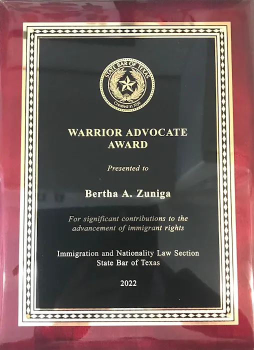 Bertha A. Zuniga, Attorney at law, ZUNIGA LAW, PLLC. 9