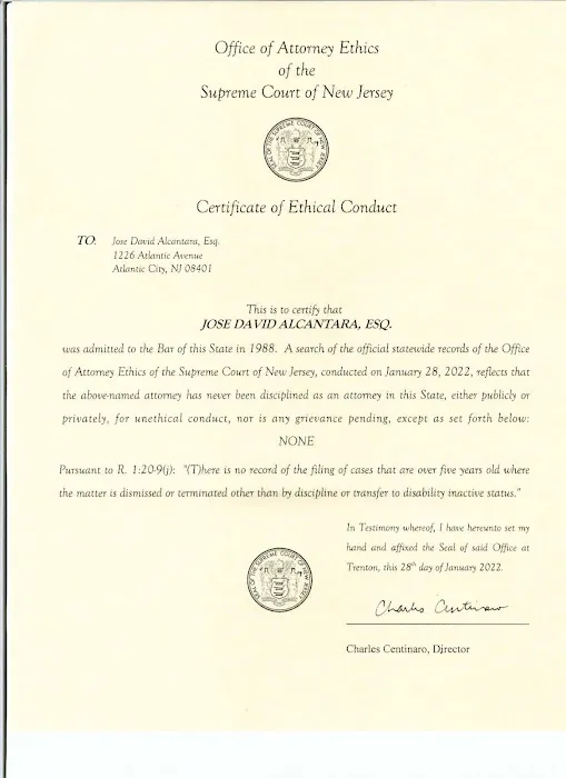 The Law Office of Jose David Alcantara 1