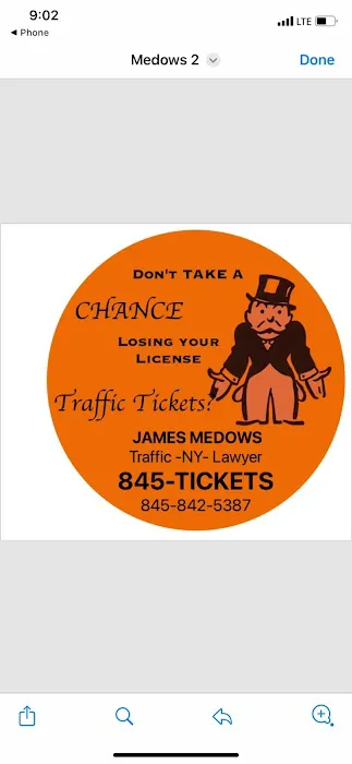 Traffic Ticket Lawyer James Medows, Esq. 845-TICKETS 10
